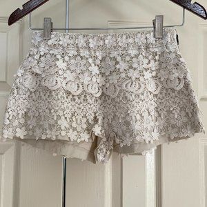 Zara Floral Lace Shorts